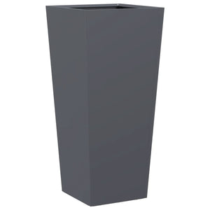 vidaXL Garden Planters Anthracite 2 pcs 35x35x75 cm Steel