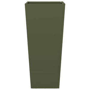 vidaXL Garden Planters Olive Green 2 pcs 35x35x75 cm Steel