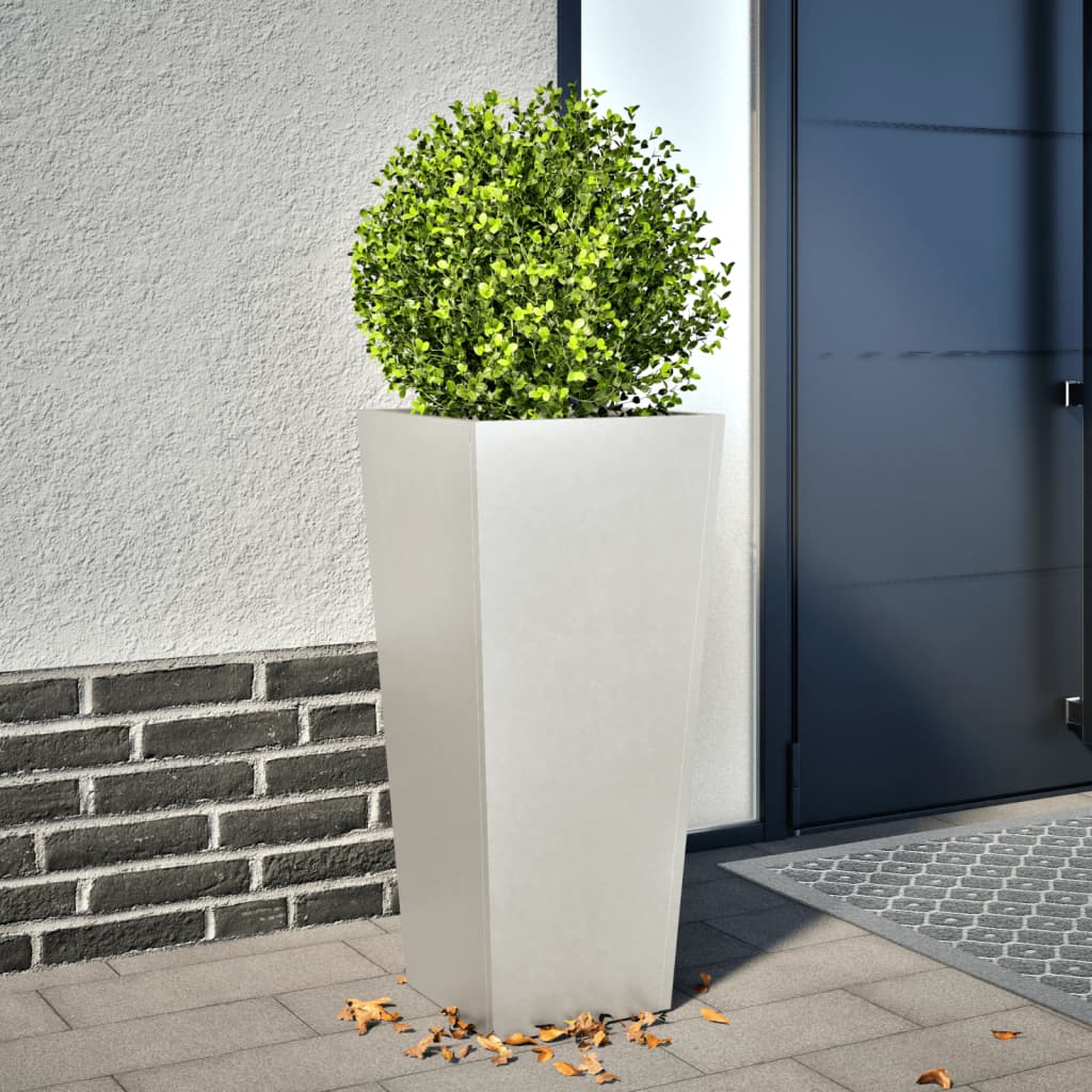 vidaXL Garden Planter 35x35x75 cm Stainless Steel