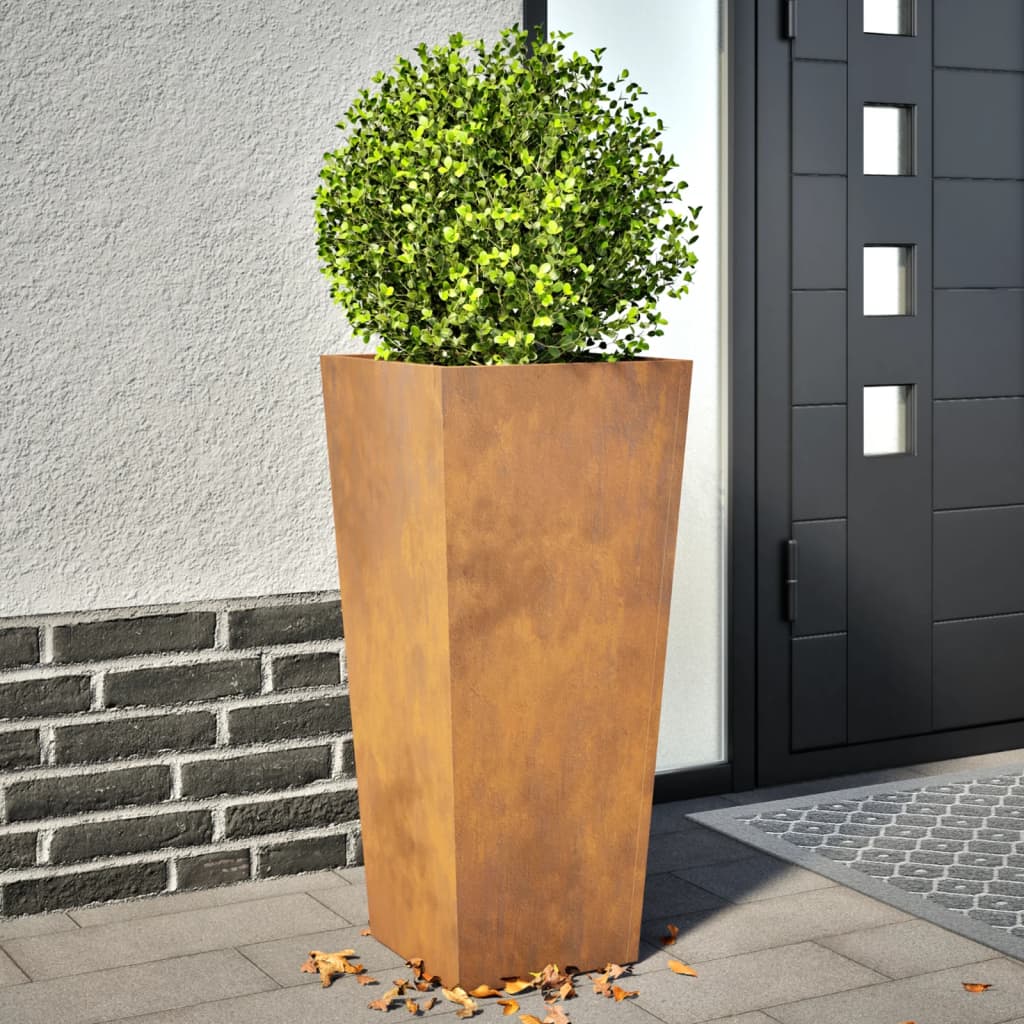 vidaXL Garden Planters 35x35x75 cm 2 pcs Corten Steel