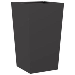 vidaXL Garden Planters Black 2 pcs 45x45x75 cm Steel