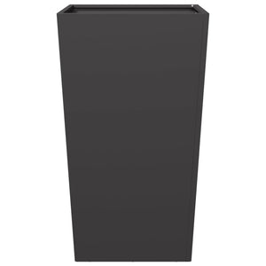 vidaXL Garden Planters Black 2 pcs 45x45x75 cm Steel