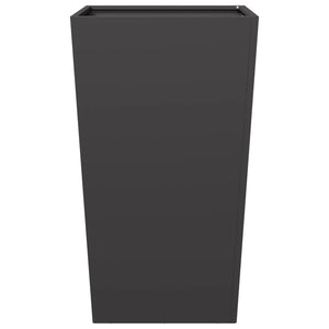 vidaXL Garden Planters Black 2 pcs 45x45x75 cm Steel