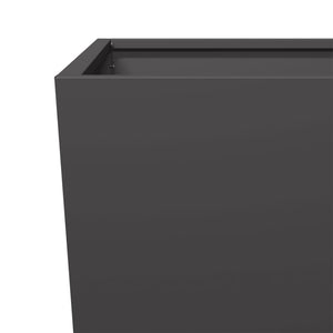 vidaXL Garden Planters Black 2 pcs 45x45x75 cm Steel