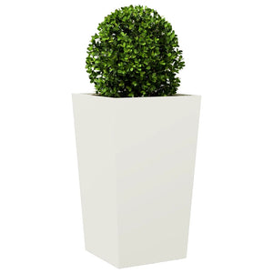 vidaXL Garden Planter White 45x45x75 cm Steel