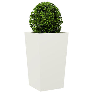 vidaXL Garden Planters White 2 pcs 45x45x75 cm Steel