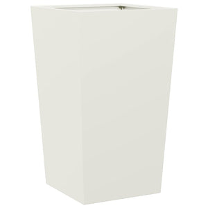 vidaXL Garden Planters White 2 pcs 45x45x75 cm Steel