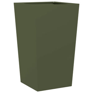 vidaXL Garden Planter Olive Green 45x45x75 cm Steel