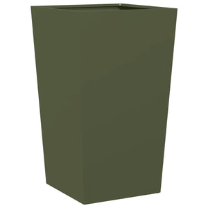 vidaXL Garden Planter Olive Green 45x45x75 cm Steel