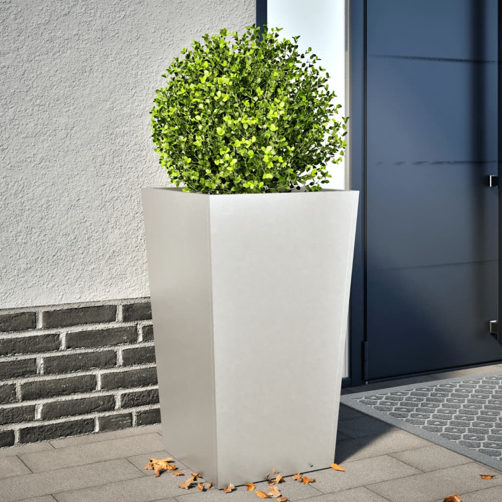 vidaXL Garden Planter 45x45x75 cm Stainless Steel