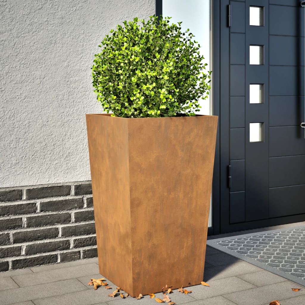 vidaXL Garden Planter 45x45x75 cm Corten Steel