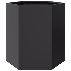 vidaXL Garden Planter Black Hexagon 46x40x45 cm Steel