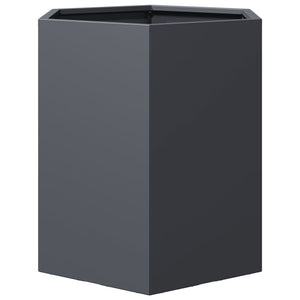 vidaXL Garden Planter Anthracite Hexagon 46x40x45 cm Steel