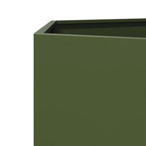 vidaXL Garden Planter 2 pcs Olive Green Hexagon 46x40x45 cm Steel