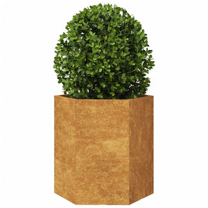 vidaXL Garden Planter 2 pcs Hexagon 46x40x45 cm Corten Steel