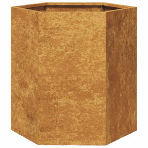 vidaXL Garden Planter 2 pcs Hexagon 46x40x45 cm Corten Steel