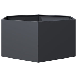 vidaXL Garden Planter Anthracite Hexagon 104x90x45 cm Steel