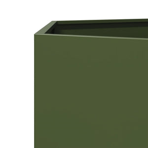 vidaXL Garden Planter Olive Green Hexagon 104x90x45 cm Steel