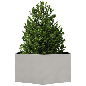 vidaXL Garden Planter Hexagon 104x90x45 cm Stainless Steel