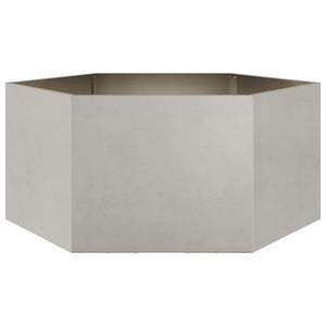 vidaXL Garden Planter Hexagon 104x90x45 cm Stainless Steel