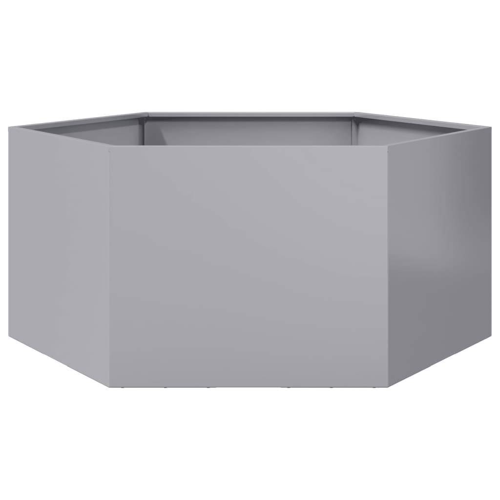 vidaXL Garden Planter Hexagon 104x90x45 cm Galvanized Steel