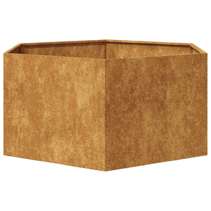 vidaXL Garden Planter Hexagon 104x90x45 cm Corten Steel