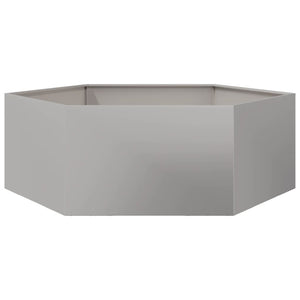 vidaXL Garden Planter Hexagon 138x120x45 cm Stainless Steel