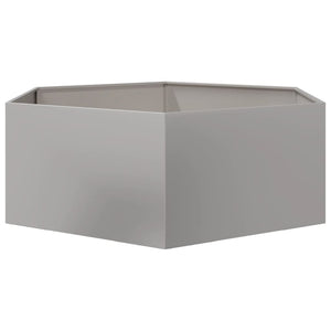 vidaXL Garden Planter Hexagon 138x120x45 cm Stainless Steel