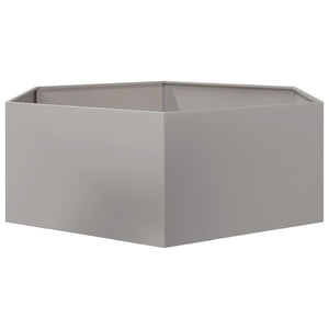 vidaXL Garden Planter Hexagon 138x120x45 cm Stainless Steel