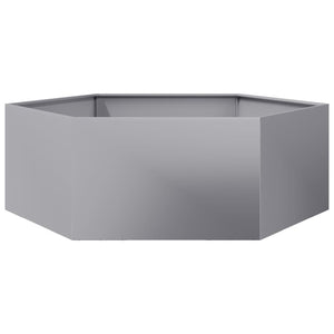 vidaXL Garden Planter Hexagon 138x120x45 cm Galvanized Steel