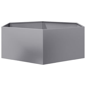 vidaXL Garden Planter Hexagon 138x120x45 cm Galvanized Steel