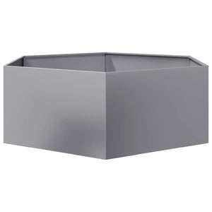 vidaXL Garden Planter Hexagon 138x120x45 cm Galvanized Steel