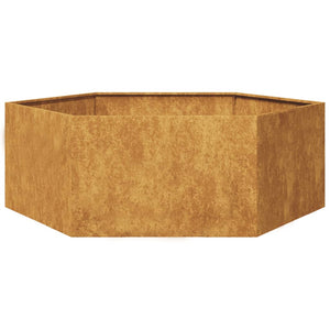 vidaXL Garden Planter Hexagon 138x120x45 cm Corten Steel