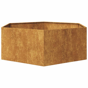 vidaXL Garden Planter Hexagon 138x120x45 cm Corten Steel