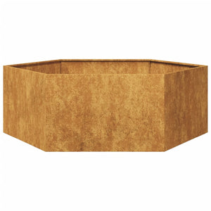 vidaXL Garden Planter Hexagon 138x120x45 cm Corten Steel