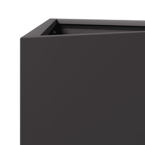 vidaXL Garden Planter Black Triangular 30x26x75 cm Steel