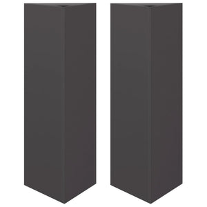 vidaXL Garden Planters 2 pcs Black Triangular 30x26x75 cm Steel