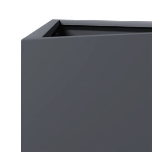 vidaXL Garden Planter Anthracite Triangular 30x26x75 cm Steel