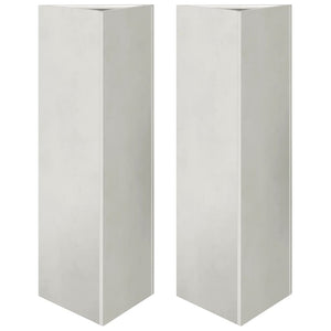 vidaXL Garden Planters 2 pcs Triangular 30x26x75 cm Stainless Steel