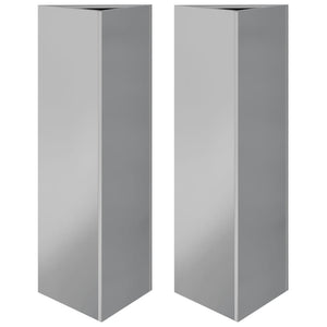 vidaXL Garden Planters 2 pcs Triangular 30x26x75 cm Galvanized Steel