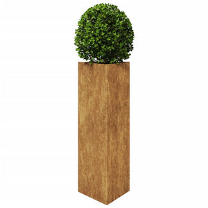 vidaXL Garden Planters 2 pcs Triangular 30x26x75 cm Corten Steel