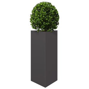 vidaXL Garden Planters 2 pcs Black Triangular 40x34.5x70 cm Steel