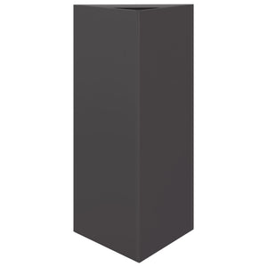 vidaXL Garden Planters 2 pcs Black Triangular 40x34.5x70 cm Steel