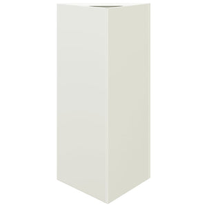 vidaXL Garden Planter White Triangular 40x34.5x70 cm Steel