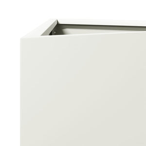 vidaXL Garden Planter White Triangular 40x34.5x70 cm Steel