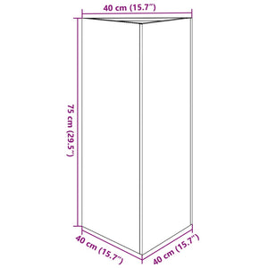 vidaXL Garden Planter White Triangular 40x34.5x70 cm Steel