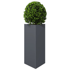 vidaXL Garden Planter Anthracite Triangular 40x34.5x70 cm Steel