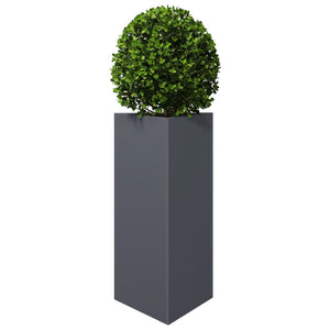 vidaXL Garden Planters 2 pcs Anthracite Triangular 40x34.5x70 cm Steel