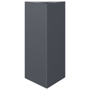 vidaXL Garden Planters 2 pcs Anthracite Triangular 40x34.5x70 cm Steel