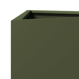 vidaXL Garden Planter Olive Green Triangular 40x34.5x70 cm Steel